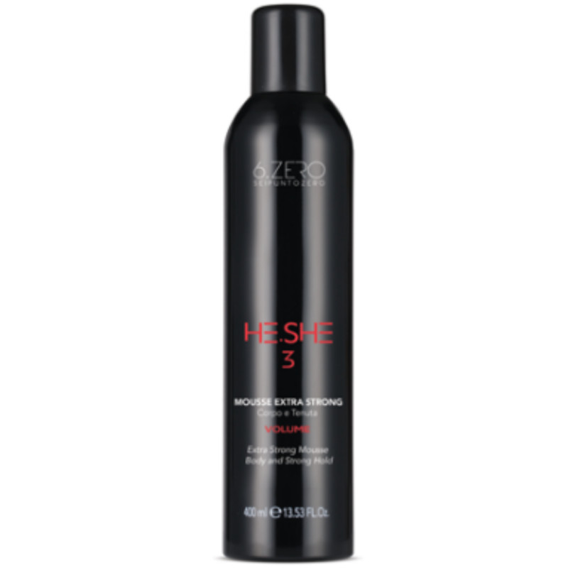 Mousse cheveux pour coiffeur fixation forte marque 6 zéro