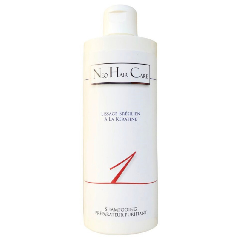 Shampoing préparateur pour lissage brésilien 500 ml marque française néohaircare