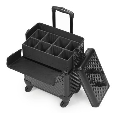  trolley valise two in on beauty case noire