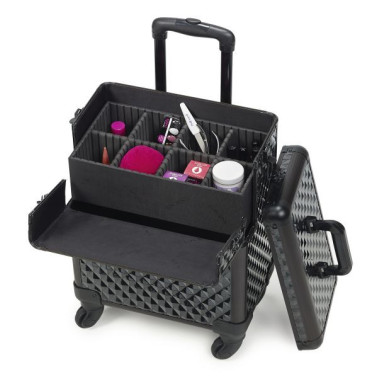  trolley valise two in on beauty case noire