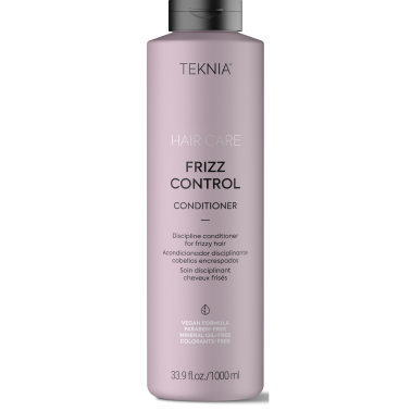 Conditionneur 1000 ml pour cheveux lisses, protection avant lissage Frizz Control Teknia Lakmé