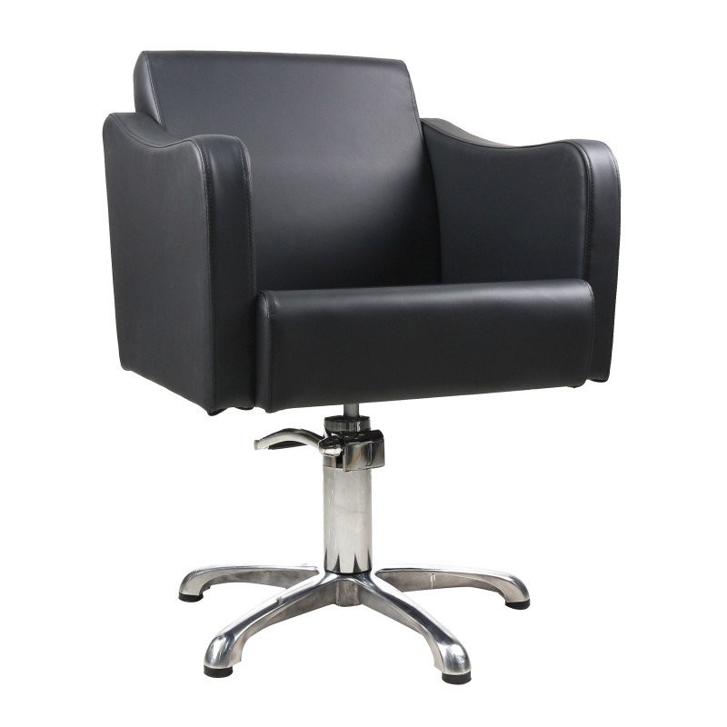 Fauteuil pour salon de coiffure avec pompe hydraulique Kurva vue de côté marque Eurostil