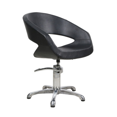 Fauteuil de coiffage spécial coiffeur avec pompe hydraulique modèle Oval vue de côté marque Eurostil