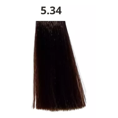 Coloration cheveux sans ammoniaque tube de 90 ml Linka capillor fabriquée en France N°5.34