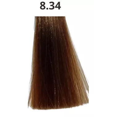 Coloration cheveux sans ammoniaque tube de 90 ml Linka capillor fabriquée en France N°8.34