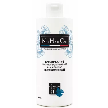 Shampoing préparateur pour lissage brésilien 500 ml marque française néohaircare