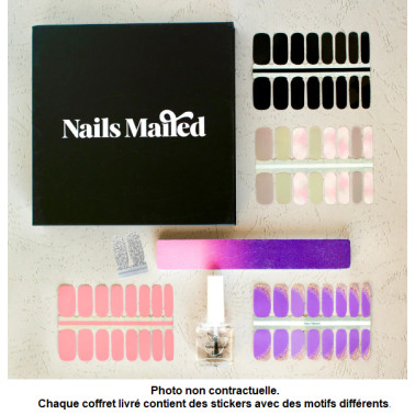 Boite de stickers + lime + top coat + dégraissant