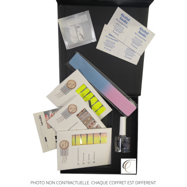 Boite de stickers + lime + top coat + dégraissant