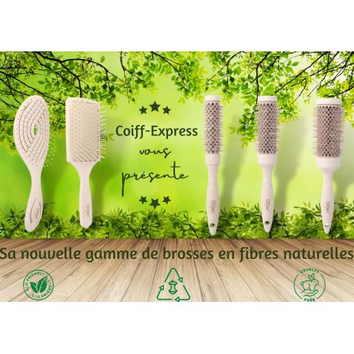 Brosse cheveux professionnelle en fibres naturelles diamètre 25 mm