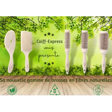 Brosse cheveux professionnelle en fibres naturelles 