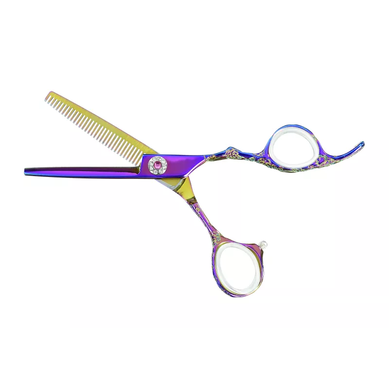 Ciseau cheveux sculpteur Pink Sparkle cisoria taille 6.0