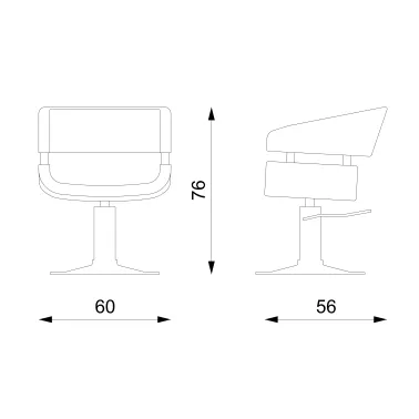 Fauteuil de coiffure Dafné collezione italia schéma