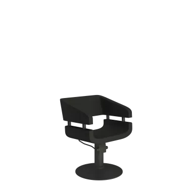 Fauteuil de coiffure Dafné collezione italia base ronde noire