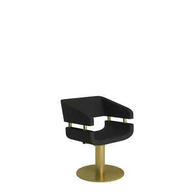 Fauteuil de coiffure Dafné collezione italia base ronde doré