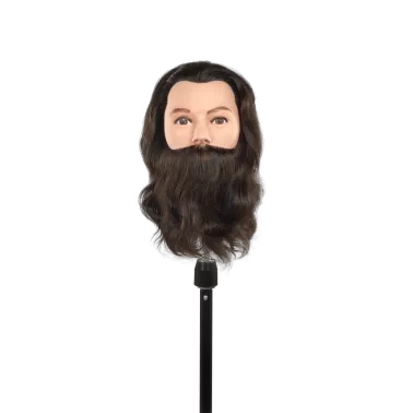 tête à coiffer cheveux humains homme avec barbe Erik