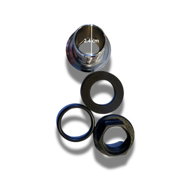 Support douchette chromé pour bac de lavage coiffure