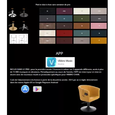 nuancier fauteuil de coiffure vibbro chair Vezzozi