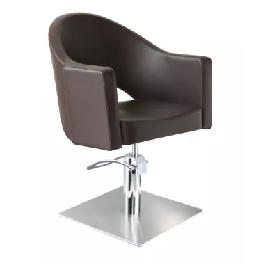Fauteuil de coiffure base carrée coloris marron