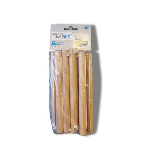 Bigoudis cheveux en bois cannelé bio diamètre 6 mm