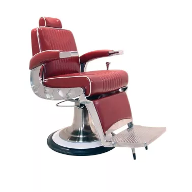 Fauteuil de barbier Mustang rouge