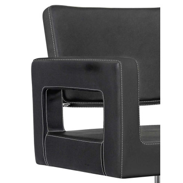 Fauteuil Brooklyn noir chic et élégant Jacques Seban