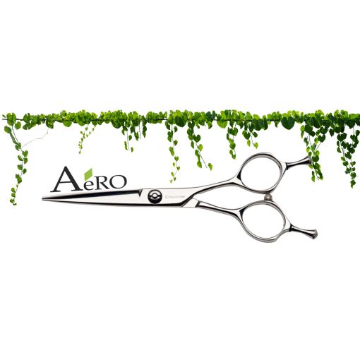 Ciseau de coupe droit professionnel pour salon de coiffure. Lames rasoir. Modèle Aéro