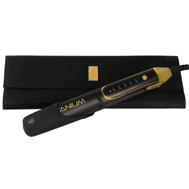 Lisseur cheveux titanium jaune