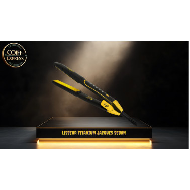 Lisseur cheveux titanium jaune