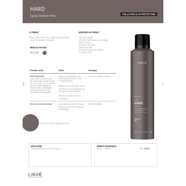 Fiche spray Hard Lakmé