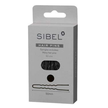 Epingles ondulées sibel coloris Noir 50mm