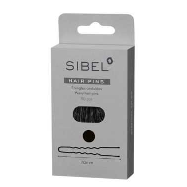 Epingles ondulées sibel coloris Noir 70mm