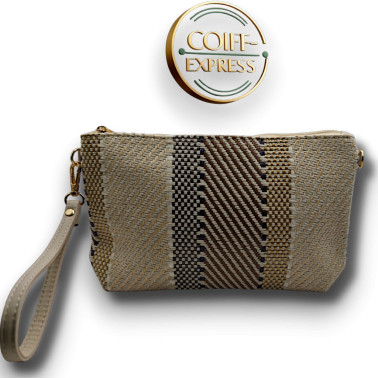 pochette soiree beige