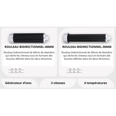 Styler pro sèche-cheveux 5-en-1 Eurostil / lissage et bouclage pro