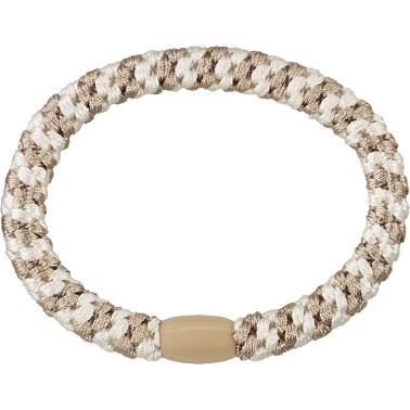 Elastiques cheveux Sibel Twisties beige-blanc
