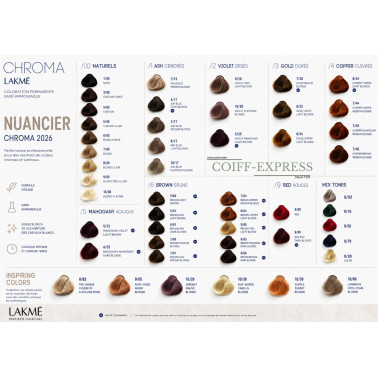 Nuancier Chroma  2026 Lakmé
