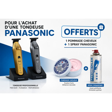Tondeuse Panasonic Barikan ER-XT70 spray et cire offerte