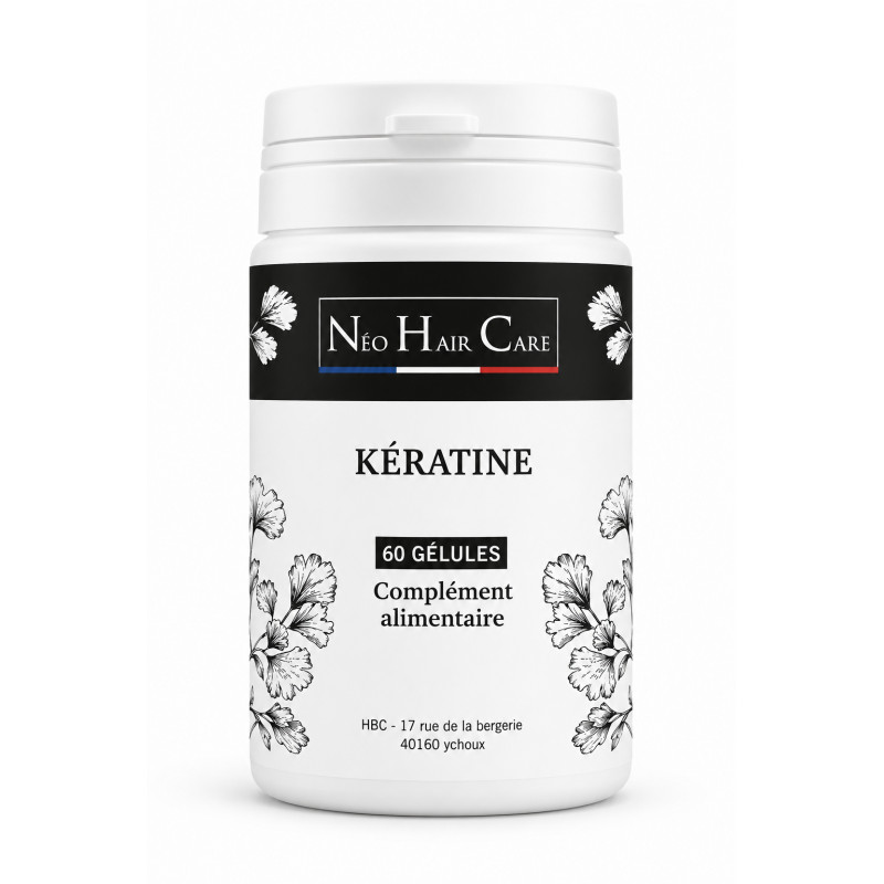 Complément alimentaire Néo hair care naturel à la kératine: Contenance: Boite de 60 gélules