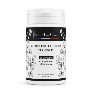 Complément alimentaire Néo hair care cheveux et ongles Contenance: Boite de 60 gélules