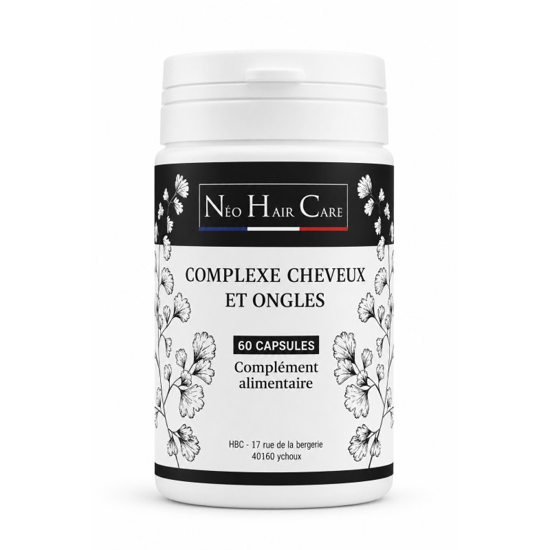 Complément alimentaire Néo hair care cheveux et ongles Contenance: Boite de 60 gélules