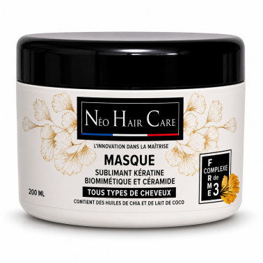 Masque cheveux lisses sublimant après lissage brésilien marque Néo Hair Care 200 ml