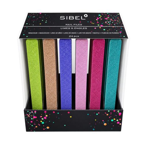 Lime à ongles Sibel Paillettes lot de 24