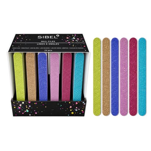 Lime à ongles Sibel Paillettes lot de 24
