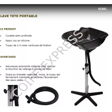 Fiche Lave tête portable Angel Bay