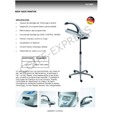 Fiche casque hairmaster Olymp 
