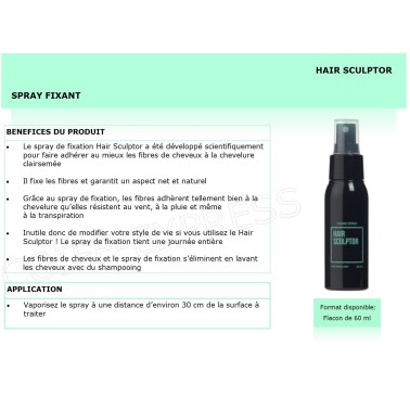 Fiche spray fixant fibre Hair Sculptor 60 ml 