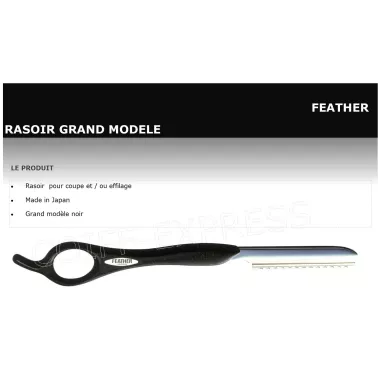 Fiche rasoir Feather Grand Modèle