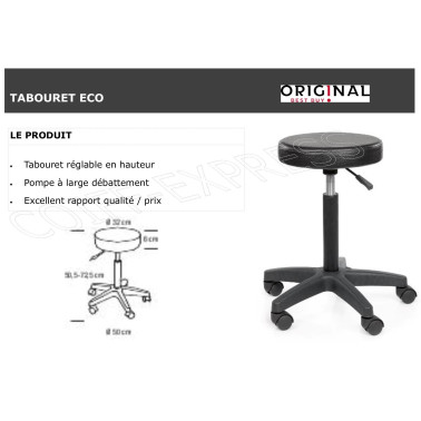 Tabouret Rivoli noir