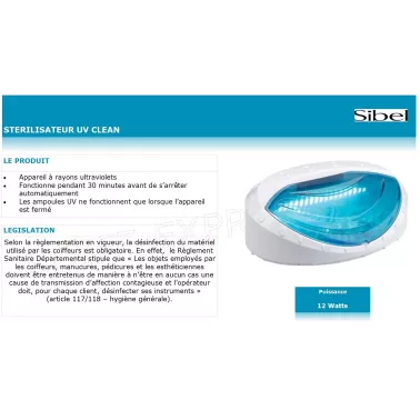 Fiche stérilisateur  uv spécial salon de coiffure