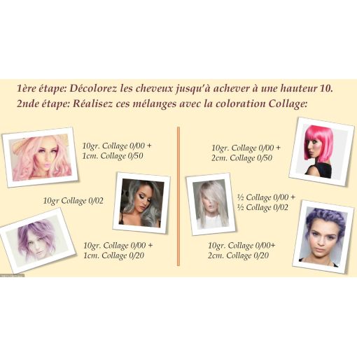 Coloration professionnelle chromatique cheveux Collage mixLakmé
