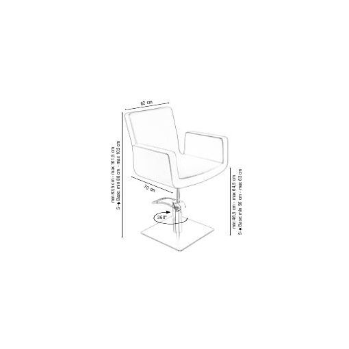 Fiche fauteuil de coiffure Attractio Croco noir Sibel Furniture